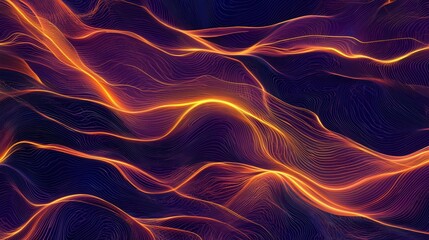 Flowing Light Trails in Dark Abstract Motion
