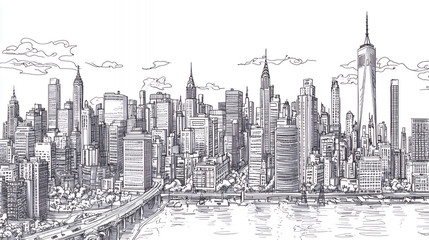 sketch of city