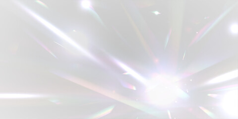 Obraz premium Png Rainbow light and crystal dust. Png Crystal shimmering with rainbow effect. Png Background with light bokeh effect. Gorgeous Christmas background with glowing dust.
