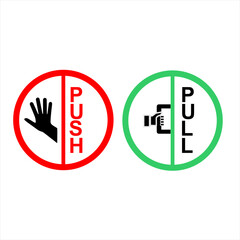 pull push icon vector
