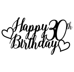 Happy 30 birthday heart thirty