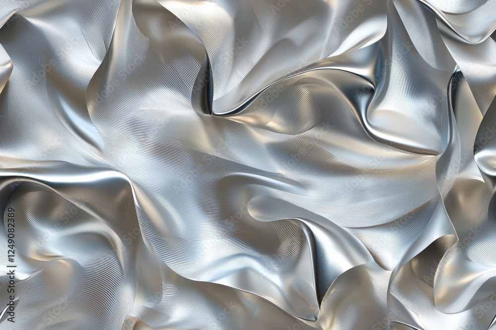 Wall mural creating seamless brushed aluminum texture background patterns for modern design projects