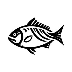 fish silhouette vector illustration icon
