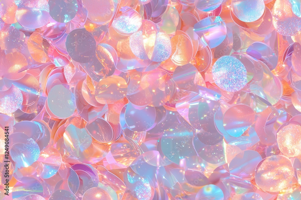 Wall mural sparkling particles event iridescent background seamless texture tile glitter pattern environment da