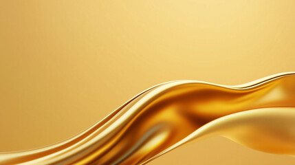 Fototapeta premium Luxury golden metallic with smooth folds 