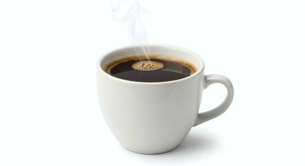 Obraz premium cup of coffee isolated on white