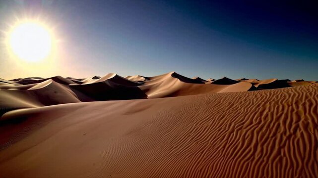 Timelapse of a Desert Mirage: The Sun&rsquo;s Dance Over Endless Sand Dunes