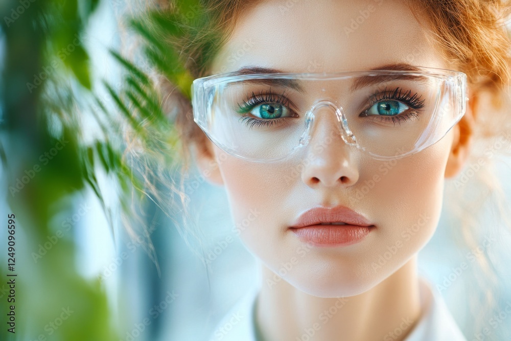 Poster a biotech scientist working on growing synthetic organs in a futuristic lab