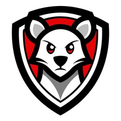 lion head with shield