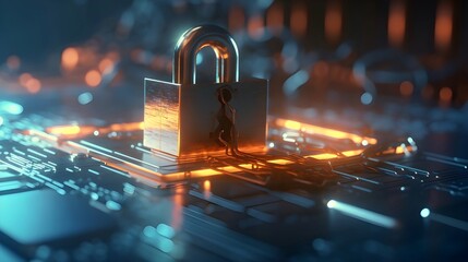 Visual representation of cybersecurity, data protection, or digital security infrastructure