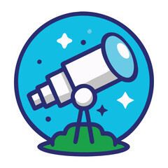 Astronomy Telescope Night Sky Icon