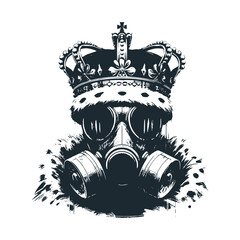 Masked person with a king's crown