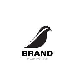 Pigeon Logo. Pigeon Logo Design. Pigeon Logo Brand. Pigeon Logo Vector Design Isolated on White Background