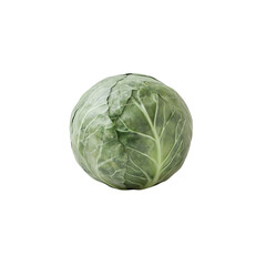Fototapeta premium Green cabbage, front view, on a transparent background