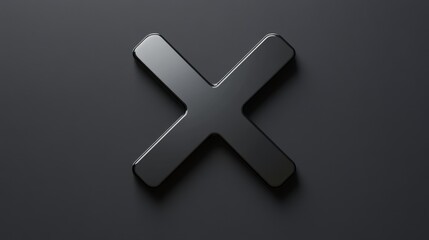 Obraz premium close web icon black cross x symbol app sign art