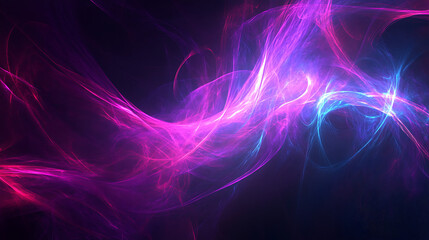 Naklejka premium Vibrant Neon Lines Forming Abstract Spirals And Curve View Wallpaper