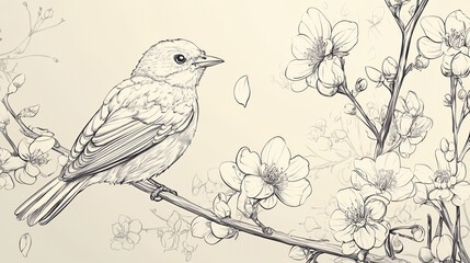 vector illustration of a bird