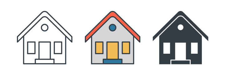 House icon symbol vector illustration isolated on white background