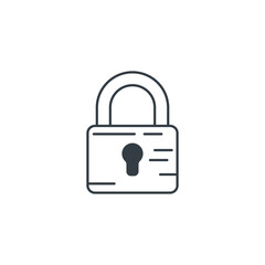 padlock icon symbol vector illustration isolated on white background