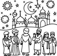 Arabic Ornamental Patterned Background 