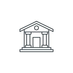 Bank Building icon symbol vector illustration isolated on white background