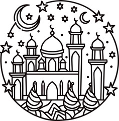 Arabic Ornamental Patterned Background 