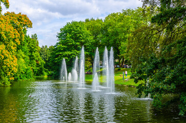 Fountain in the park, Bochum, Germany 