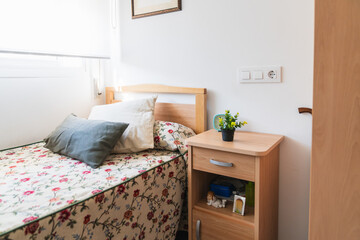 Cozy geriatric nursing home bedroom interior design