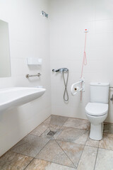 Modern accessible bathroom in geriatric nursing home