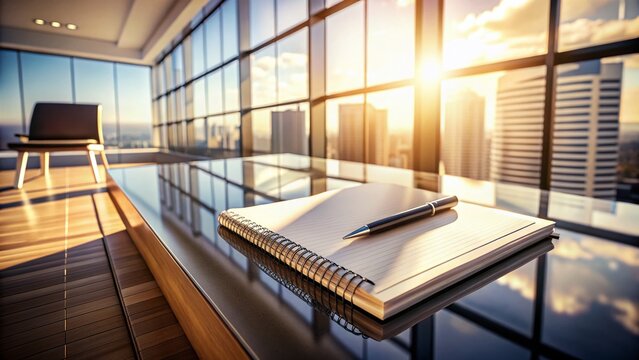 Modern Minimalist Notebook Organizer on Architectural Desk