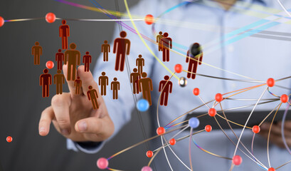 communication network digital group connect - 3d