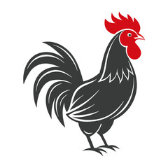 Elegant Rooster Vector Illustration with Smooth Layers.