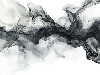 Fototapeta premium Abstract smoke, flowing, white background, ethereal design