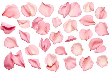 Fototapeta premium Rose petals on a transparent background 