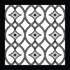 Naklejka premium Vector ethnic pattern with symmetrical elements. Repeating geometric tiles from striped elements.Monochrome texture.Black and white pattern for wallpapers and backgrounds Decorative ethnic ornament fo