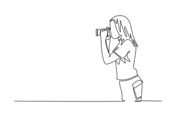 Campus activity concept. Single line draw design vector graphic illustration.