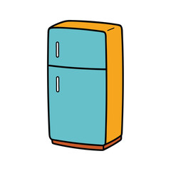 Kitchen Appliance Refrigerator Vector Art
