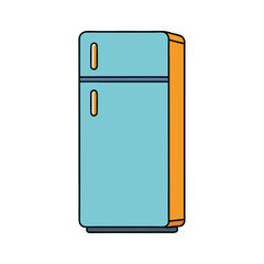 Kitchen Appliance Refrigerator Vector Art