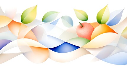 Vibrant leaves & fruit art