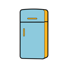 Kitchen Appliance Refrigerator Vector Art