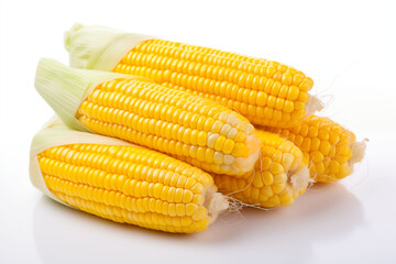 corn isolated on white background  generative ai