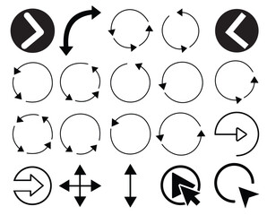 Arrow icons set. Arrow collection. Simple arrow big set.Black arrow vector icon pack. 