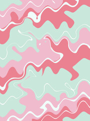Green pink red abstract background. Illustration for banner, poster, card