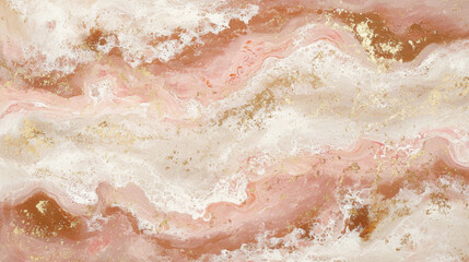 Obraz premium Luxurious abstract marble fluid art design with gold accents, soft pastel hues, and intricate flowing patterns, ideal for elegant decor, branding, creative projects, or sophisticated backgrounds