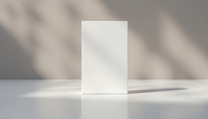 Fototapeta premium Blank White Box Mockup with Soft Light and Shadows