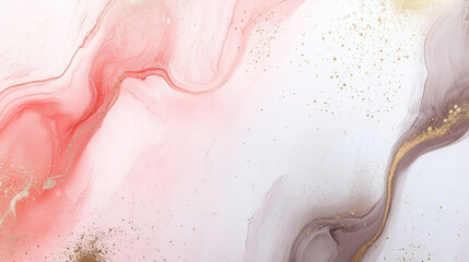 Obraz premium Luxurious abstract marble fluid art design with gold accents, soft pastel hues, and intricate flowing patterns, ideal for elegant decor, branding, creative projects, or sophisticated backgrounds