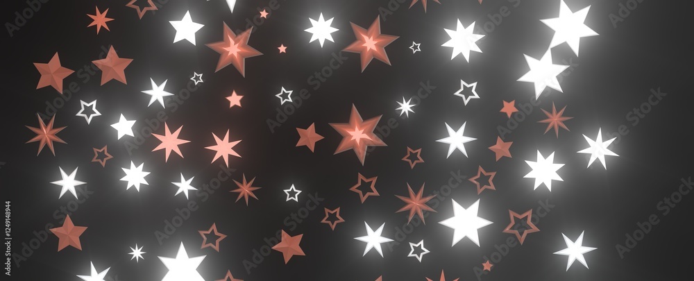 Canvas Prints XMAS Stars - Glossy 3D Christmas star icon. Design element for holidays. -