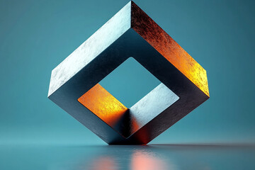 Abstract 3d object, generative AI picture