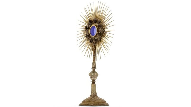 monstrance on white background