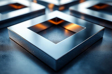 Abstract curved 3d elements generated with AI